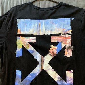 Off White Black T Shirt Size M